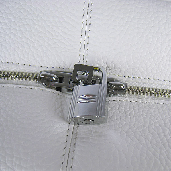 Best Replica Hermes Victoria Cowskin Leather Bags 2010 White H2802 - Click Image to Close